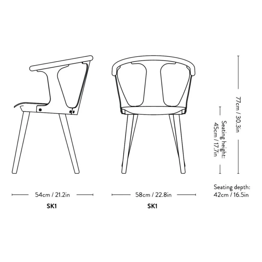 &Tradition In Between SK2 Stuhl gepolstert Gestell Walnuss| Stühle