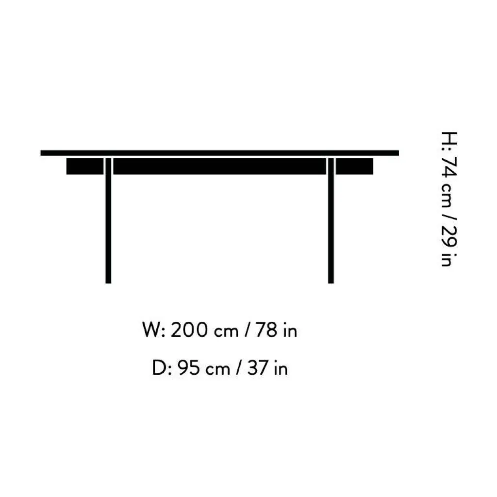 &Tradition Ita OS1 Esstisch 200x95cm| Tische|Esstische