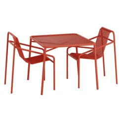 Gartentische^OUT Objekte unserer Tage Ivy Gartenset Tisch 90cm + 2 Armlehnstühle