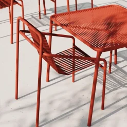 Gartentische^OUT Objekte unserer Tage Ivy Gartenset Tisch 90cm + 2 Armlehnstühle