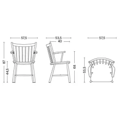 HAY J42 Armlehnstuhl Buche| Stühle