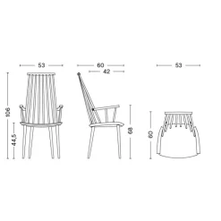 Stühle^HAY J110 Armlehnstuhl Buche