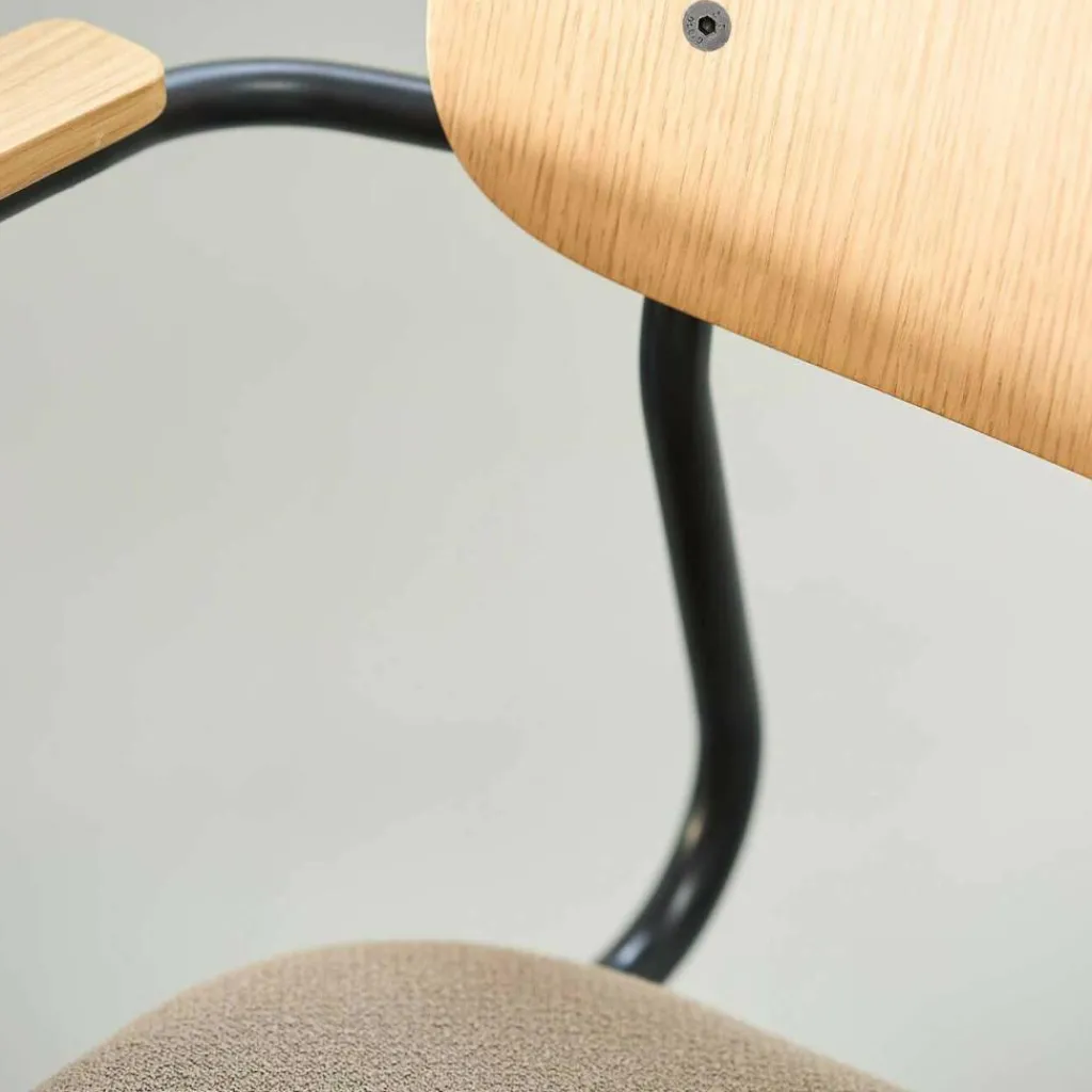 Stühle^FDB Møbler J182 Holmen Armlehnstuhl stapelbar gepolstert