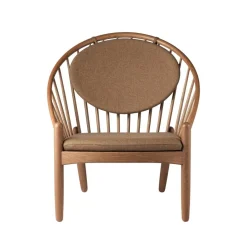 Sessel^FDB Møbler J166 Jørna Sessel Stoff Gestell Eiche geräuchert