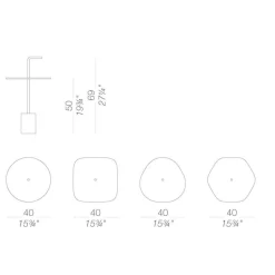 Beistelltische^Lapalma Jey T41 Beistelltisch mit Griff H50cm