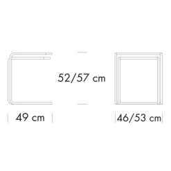 Beistelltische^Thonet JS. a personal Interpretation by Jil Sander B 97 Serious Beistelltisch 2er Set