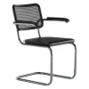 Stühle^Thonet JS. a personal Interpretation by Jil Sander S 64 V Serious Freischwinger Armlehnstuhl mit Rohrgeflecht