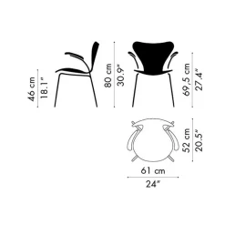 Fritz Hansen Jubiläumsedition 2022 Serie 7™ Armlehnstuhl Stoff| Stühle