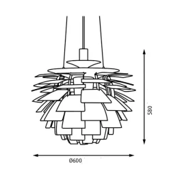 Louis Poulsen Jubiläumsedition PH Artichoke Pendelleuchte Ø60cm| Pendelleuchten