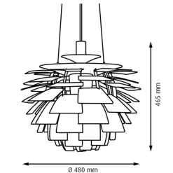 Louis Poulsen Jubiläumsedition PH Artichoke Pendelleuchte Ø48cm| Pendelleuchten