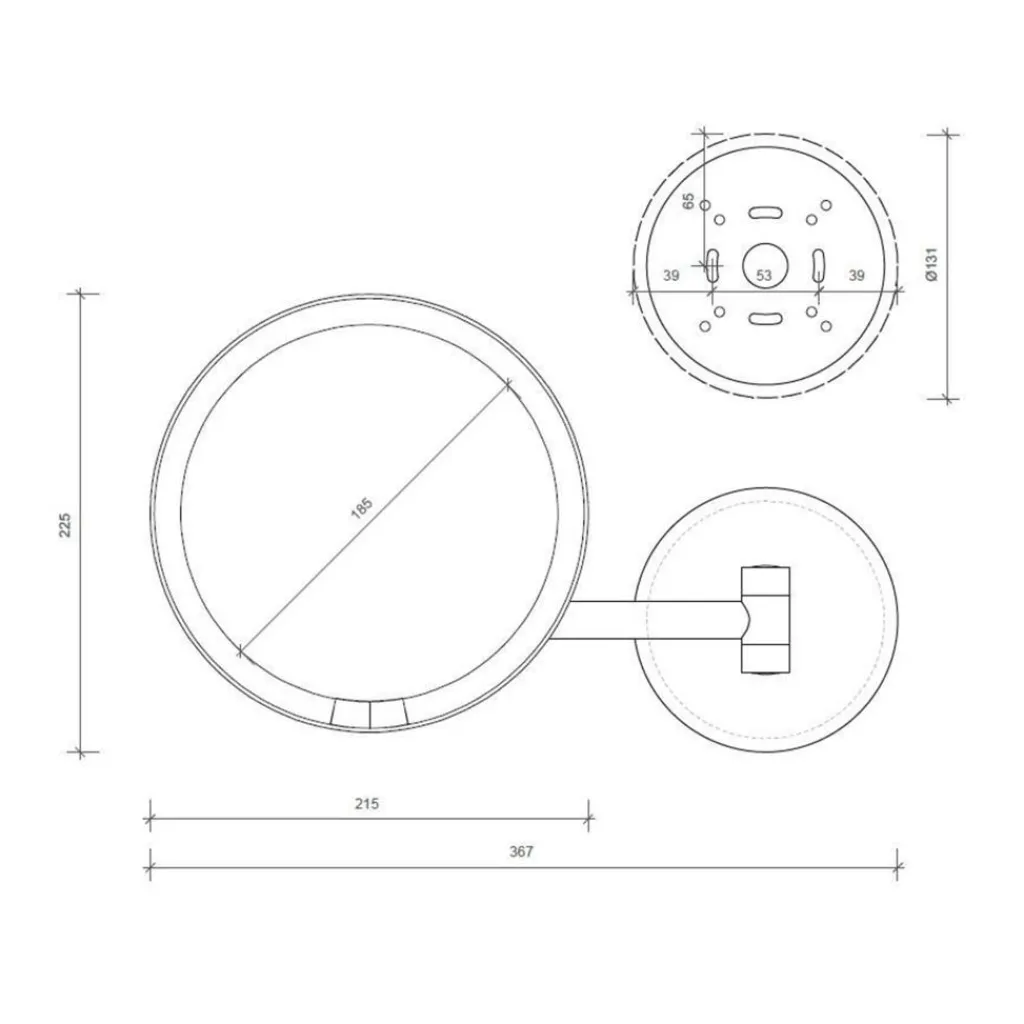 Spiegel|Spiegel^Decor Walther Just Look Plus WR 5X LED Wandkosmetikspiegel mit Akku