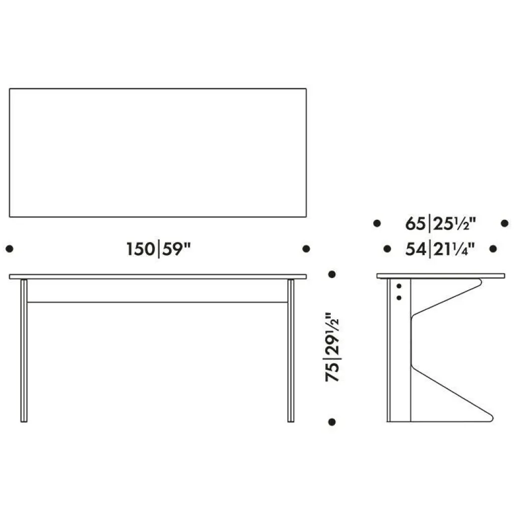 Schreibtische^Artek Kaari REB005 Schreibtisch Eiche schwarz