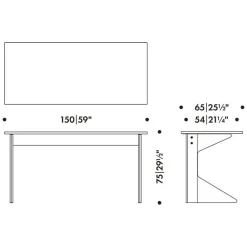 Artek Kaari REB005 Schreibtisch Eiche schwarz| Tische