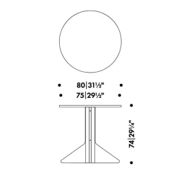 Artek Kaari REB003 Tisch Eiche klar lackiert Ø80cm| Esstische