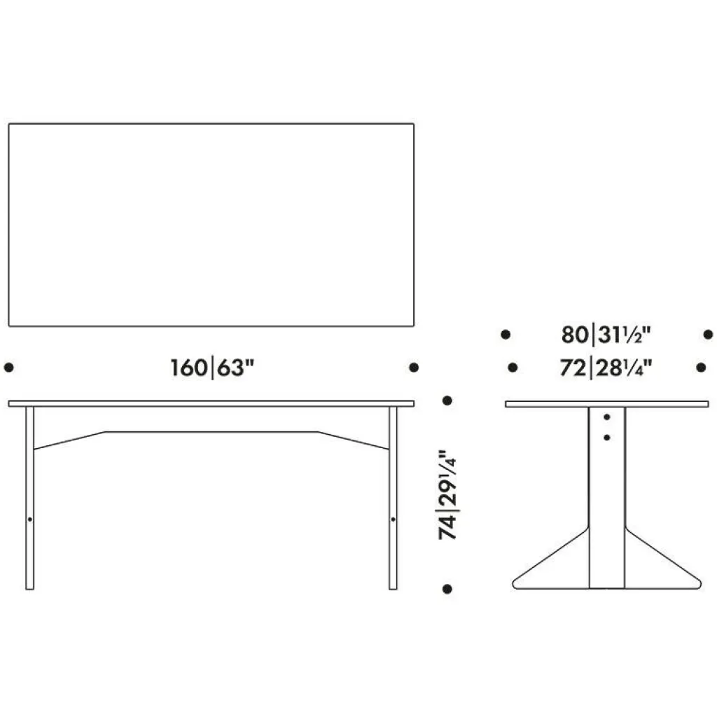 Tische^Artek Kaari REB012 Tisch Eiche klar lackiert 160x80cm