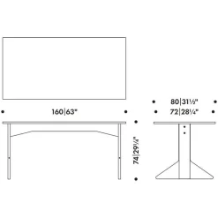 Tische|Esstische^Artek Kaari REB012 Tisch Eiche schwarz 160x80cm