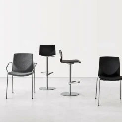 Barhocker^Lapalma Kai S39 Barhocker Sitz Eiche mit Kissen 54-79cm