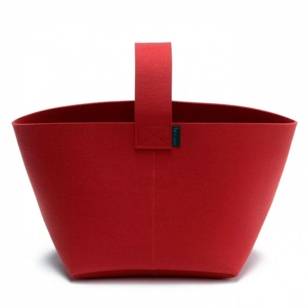 HEY-SIGN Kaminholzkorb aus Filz 36x36cm| Kaminzubehör