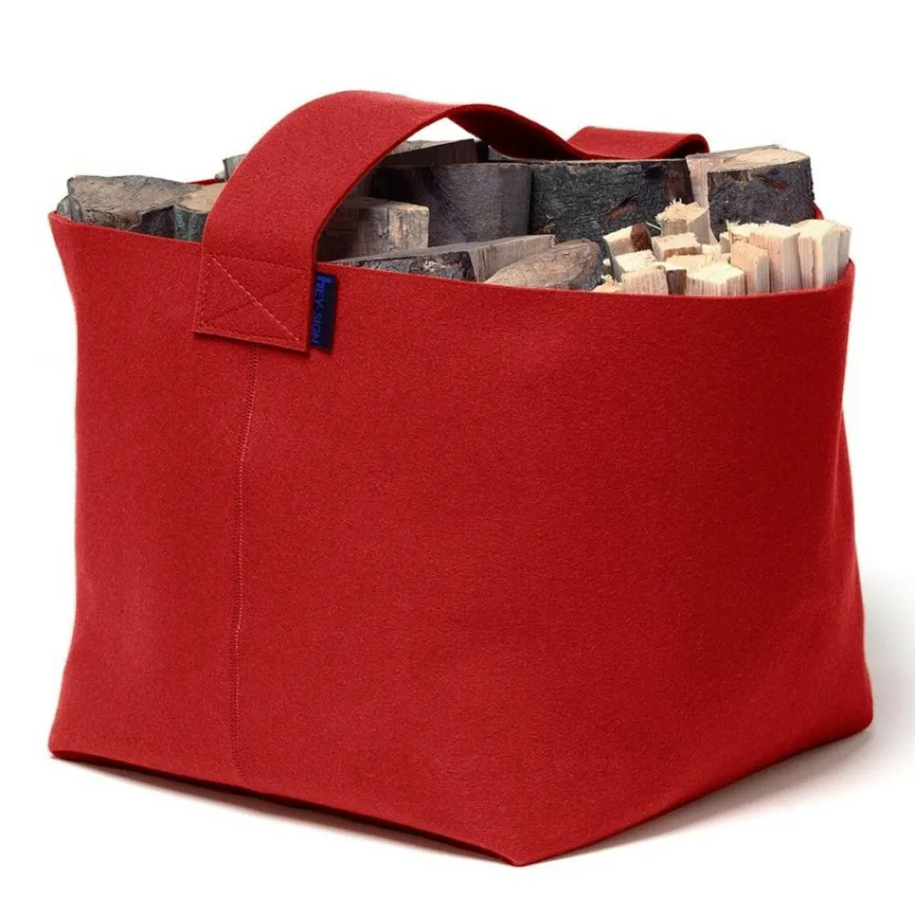 HEY-SIGN Kaminholzkorb aus Filz 36x36cm| Kaminzubehör