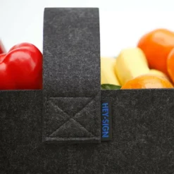 HEY-SIGN Kaminholzkorb aus Filz 48x50cm| Kaminzubehör