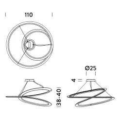 Pendelleuchten^Nemo Kepler LED Pendelleuchte