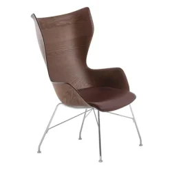 Kartell K/Wood Sessel Leder| Sessel