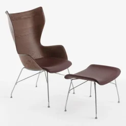 Kartell K/Wood Sessel Leder| Sessel