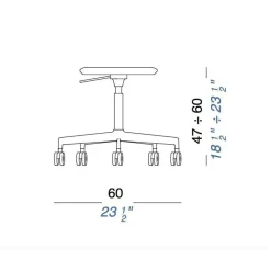 Lapalma Lab S72 Drehhocker 47-60cm| Hocker