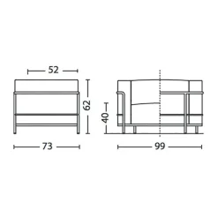 Cassina LC3 Fauteuil Grand Confort grand modèle| Sessel