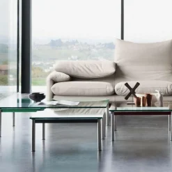 Garten-Beistelltische^Cassina LC10 Table en tube basse