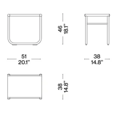 Hocker^Cassina LC9 Tabouret de salle de bains
