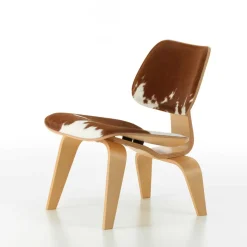 Sessel^Vitra LCW Stuhl Kuhfell