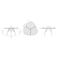 HOUE Leaf Gartentisch Ø 146cm| Gartentische