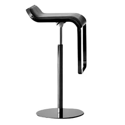 Barhocker^Lapalma LEM S80 Barhocker Gestell Schwarz Sitzfläche Leder