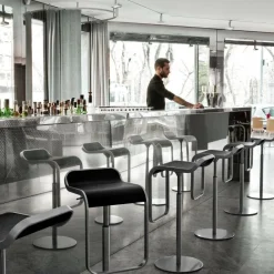 Lapalma LEM S80 Barhocker Sitzfläche Edelstahl 66-79cm| Barhocker