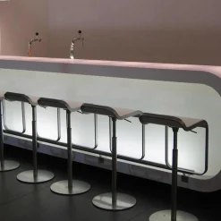 Lapalma LEM S80 Barhocker Sitzfläche Edelstahl 66-79cm| Barhocker