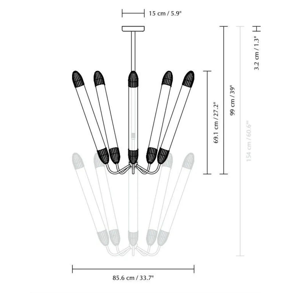 Umage Lemon Squeeze Kronleuchter lang| Kronleuchter