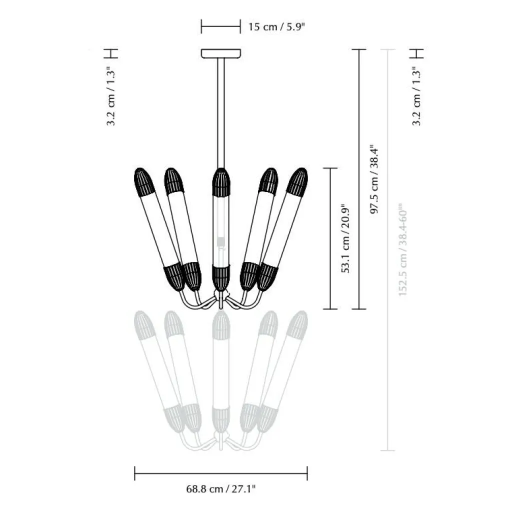Kronleuchter^Umage Lemon Squeeze Kronleuchter kurz