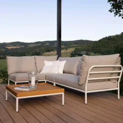 HOUE Level / Level 2 Outdoor Couchtisch Bambus 81x81cm| Garten-Beistelltische
