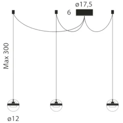 Pendelleuchten^Lumina Limbus Cluster 3 LED Pendelleuchte