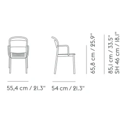 Stühle^Muuto Linear Steel Gartenarmlehnstuhl