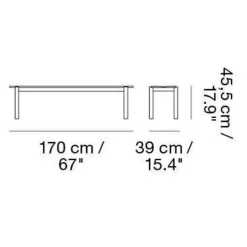 Muuto Linear Steel Gartenbank 170cm| Gartenbänke
