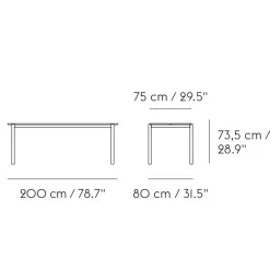 Muuto Linear Steel Gartenset L 200cm| Gartenstühle