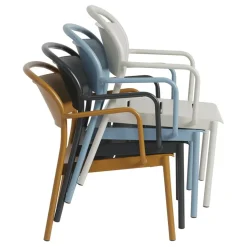 Muuto Linear Steel Lounge Gartenarmlehnstuhl| Gartenstühle