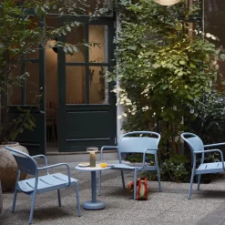 Stühle^Muuto Linear Steel Lounge Gartenarmlehnstuhl