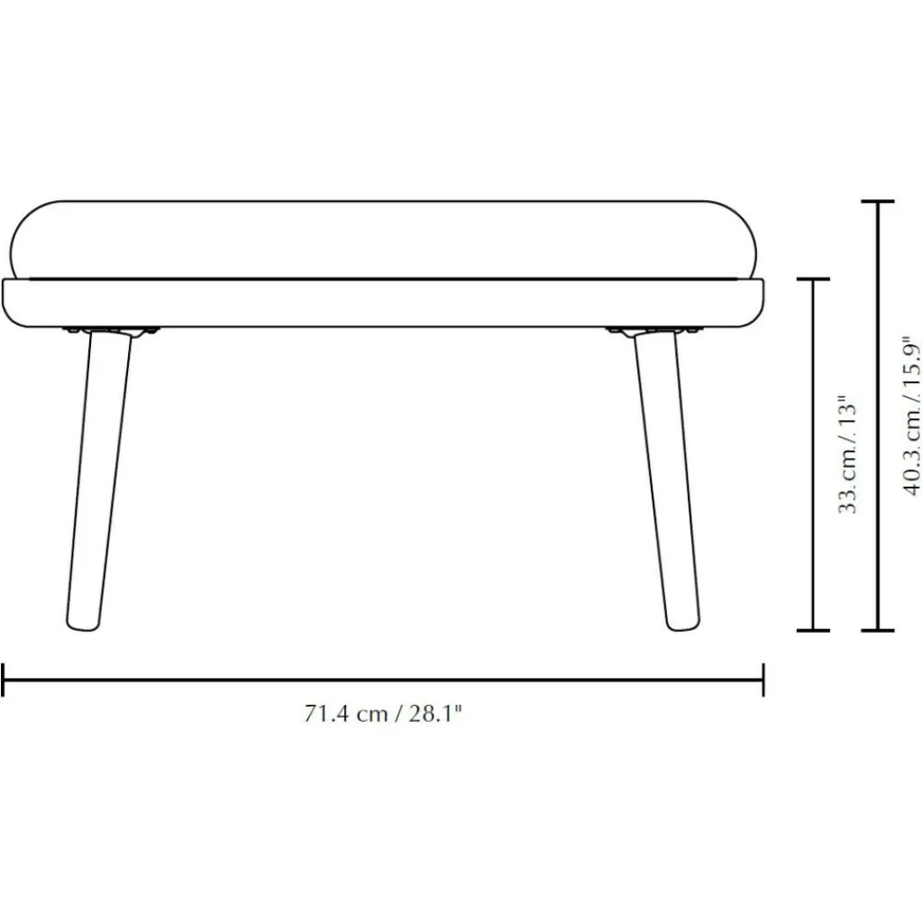 Poufs^Umage Lounge Around Shuffle Pouf Gestell Eiche dunkel