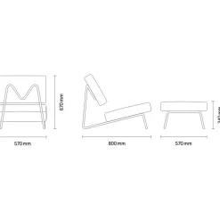 Sessel^Richard Lampert Lounge Chair Loungesessel Kuhfell