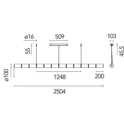 Flos Luce Cilindrica LED Pendelleuchte| Pendelleuchten