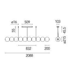 Pendelleuchten^Flos Luce Sferica LED Pendelleuchte