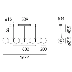 Pendelleuchten^Flos Luce Sferica LED Pendelleuchte